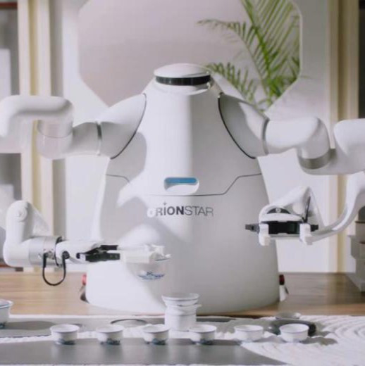 Roboter-Kaffee-Maschinen-Roboter gießen über Arm-Tee den Kaffeemaschine Humanoid-zwei, der Roboter 200kg herstellt