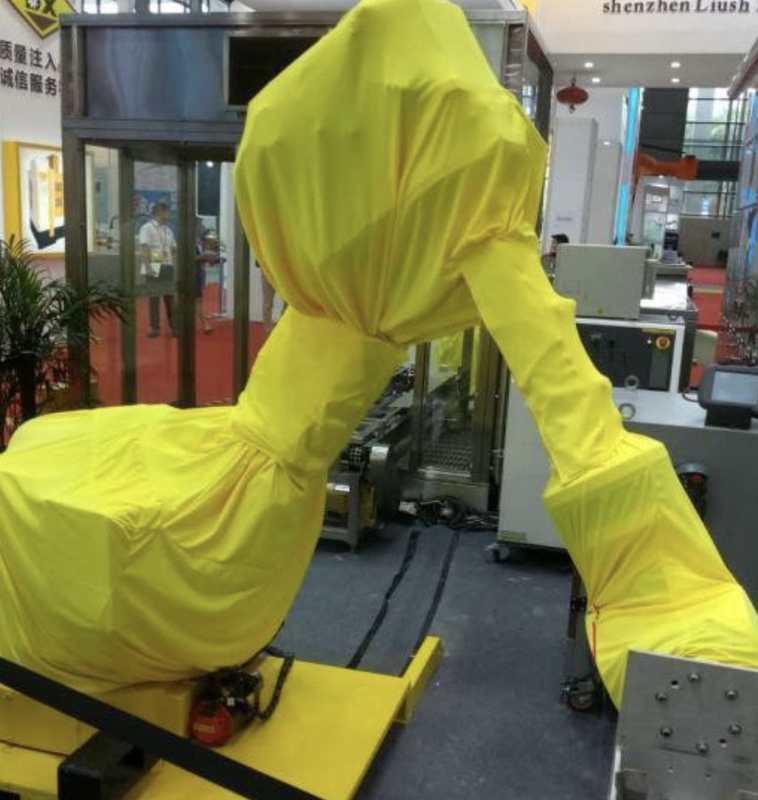 Die Fanuc-Farben-Roboter-Abdeckungen, die vom hohen elastischen Gewebe hergestellt werden, passen sich ausgedehnten Bewegungen CCC an