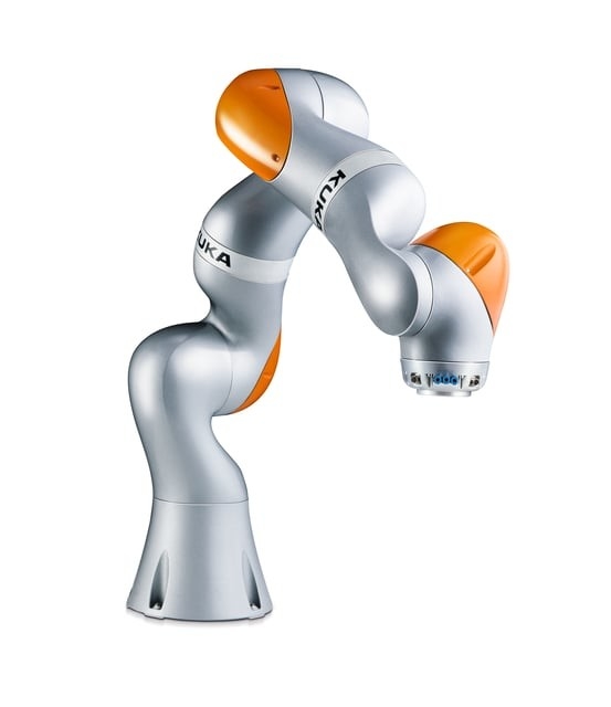 Roboter-Arm-Fabrik 7kg LBR Iiwa Diy Kuka kleine 7 R800 beim Zutreffen, das Kleben malend