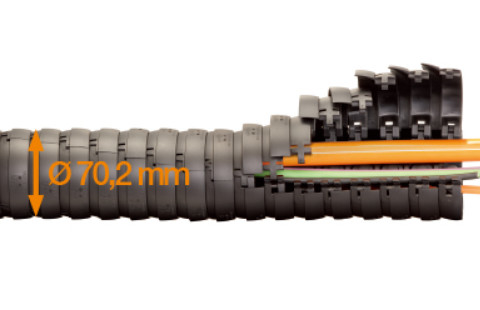 Kabel-Roboter-Kleid verpacken verstärkten gewölbten Schlauch ist beständiges UVhaltbares