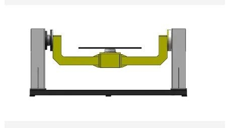 Zweiachsige Achsen-Last 100-1000kg der Abb-Schweißens-Roboter-Stellwerk-Drehscheiben-1200x1200 380v 50-60hz