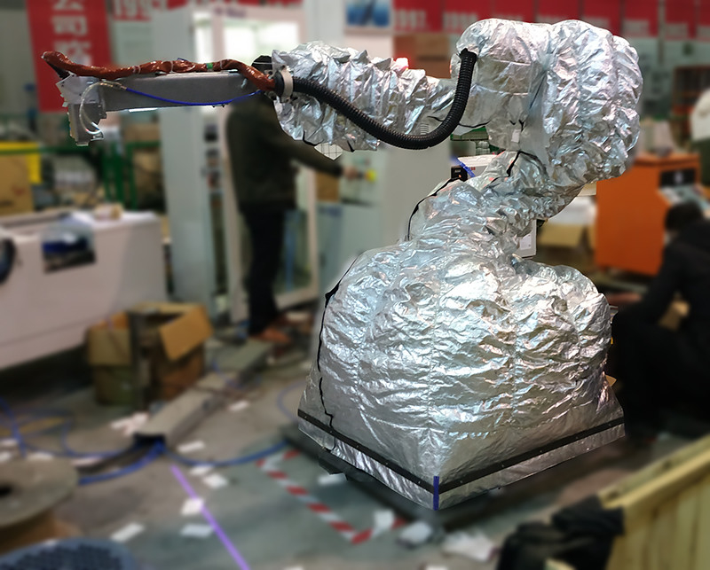 Beschichtung aus Oxford-PVC-Stoff mit Roboter-Rüstung, einschließlich maximaler Heiztemperatur 60 °C
