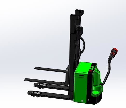 125 mm Standardhebehöhe Automatischer geführter Gabelstapler mit einer Tragfähigkeit von 2000 kg