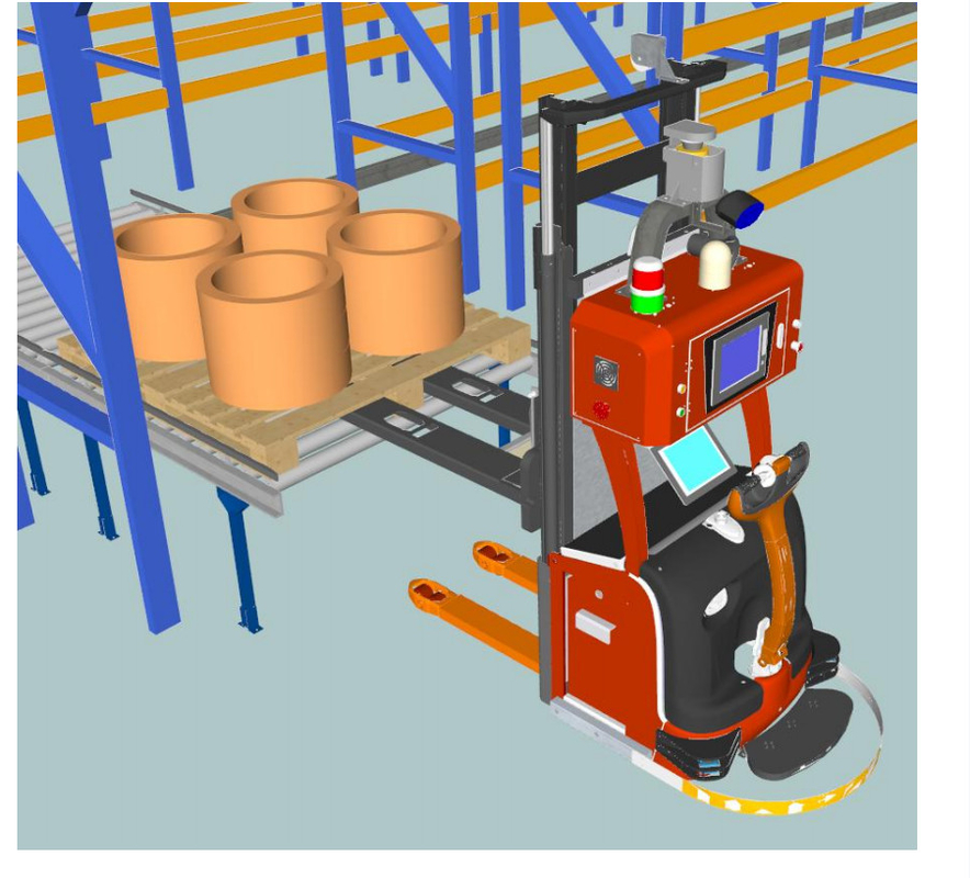 WMS und Sensoren für Produktionslinien Intelligentes Steuerfahrzeug für die Logistik