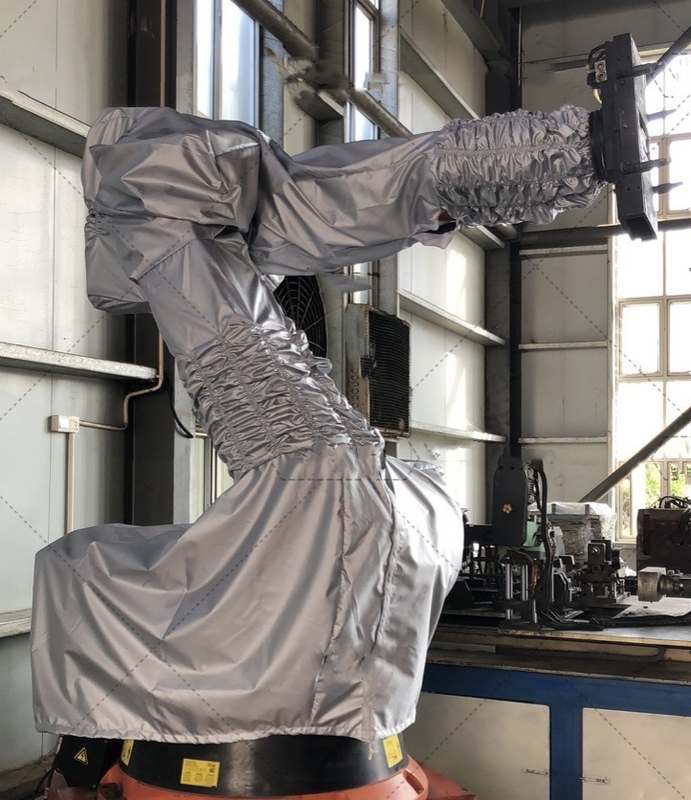 Wasserdichte weiße Polyesterfolie Deckel Schutzhülle aus Nylon für Lackierroboter
