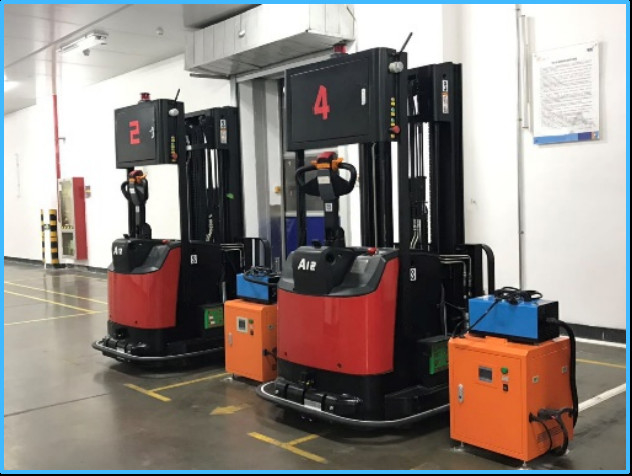 Roboter Gabelstapler AGV Einstellgeschwindigkeit 0-1500mm/s 270kg Selbstgewicht CE-zertifiziert